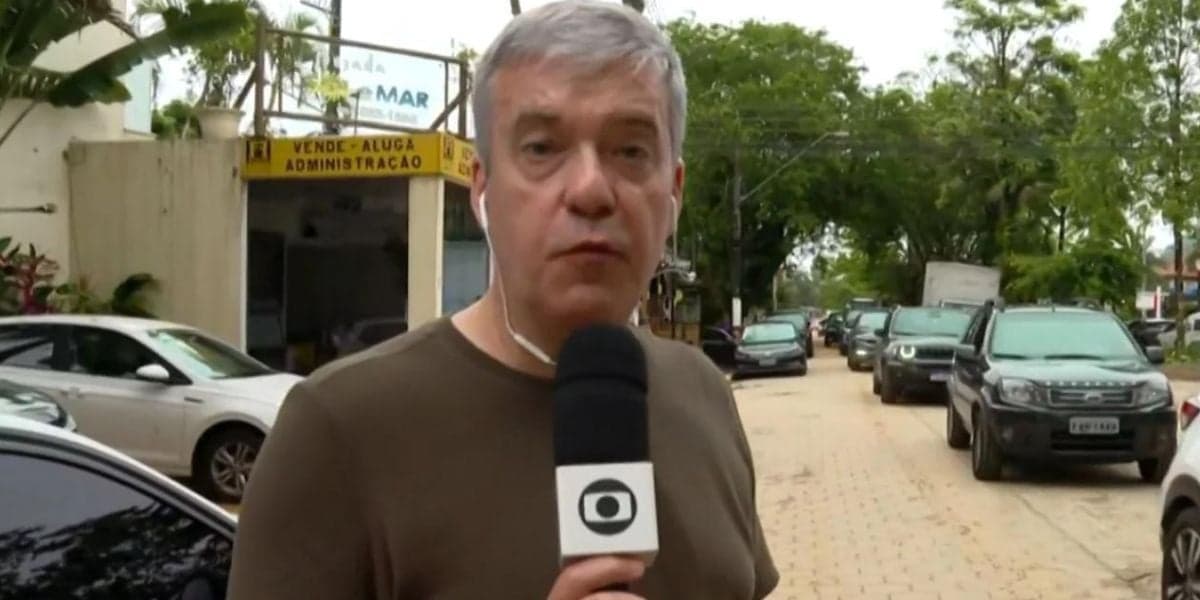 Roberto Kovalick estava de férias no litoral norte em meio a tragédia (Foto: Reprodução / Jornal Hoje da Globo) Roberto Kovalick estava de férias no litoral norte em meio a tragédia (Foto: Reprodução / Jornal Hoje da Globo)