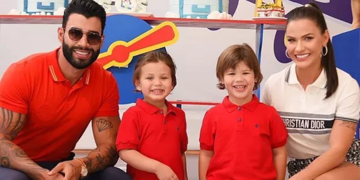 Andressa Suíta, esposa de Gusttavo Lima, confessou em entrevista que não teve ajuda de babás na criação dos filhos, o que é algo raro no mundo das celebridades (Foto Reprodução/Instagram) Andressa Suíta, esposa de Gusttavo Lima, confessou em entrevista que não teve ajuda de babás na criação dos filhos, o que é algo raro no mundo das celebridades (Foto Reprodução/Instagram)