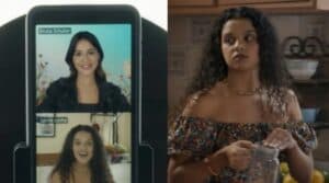Karina (Danielle Olímpia) é enganada em Travessia (Foto: Reprodução / Globo) Karina (Danielle Olímpia) é enganada em Travessia (Foto: Reprodução / Globo)