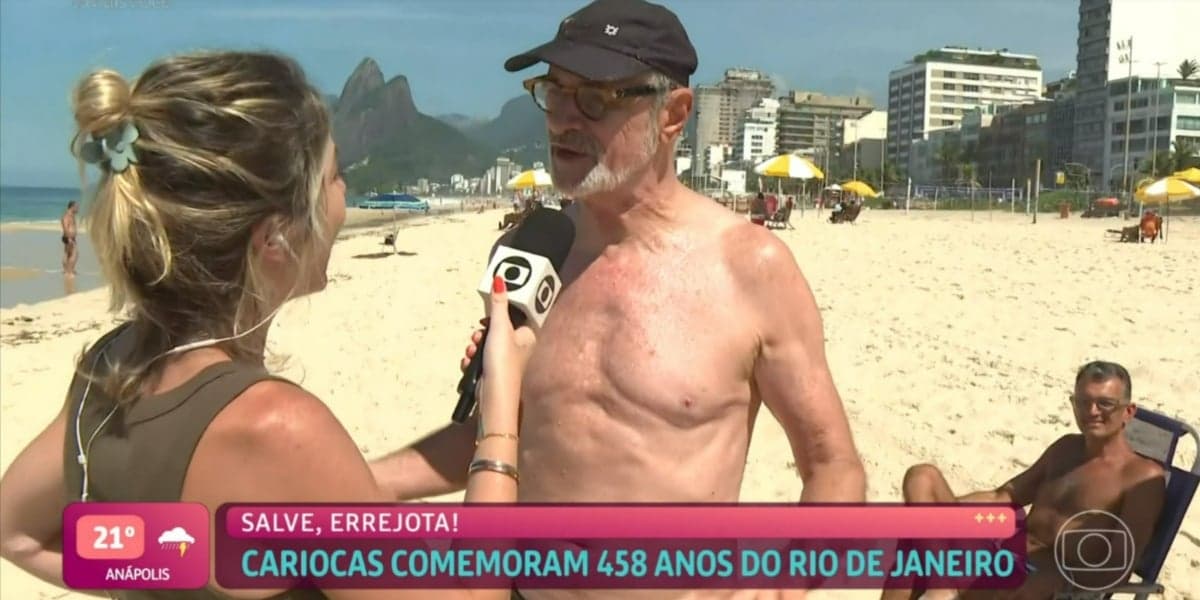 Marcos Caruso surgiu com o namorado no "Mais Você" (Foto: Reprodução/TV Globo) Marcos Caruso surgiu com o namorado no "Mais Você" (Foto: Reprodução/TV Globo)