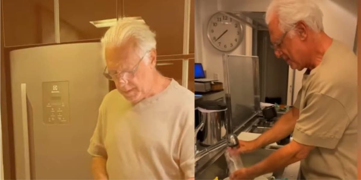 Cozinha luxuosa que Antônio Fagundes passa bom tempo quando está em casa (Reprodução: Youtube)