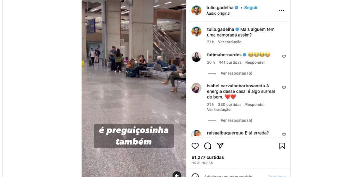 Fátima Bernardes em aeroporto (Foto: Reprodução / Instagram) Fátima Bernardes em aeroporto (Foto: Reprodução / Instagram)