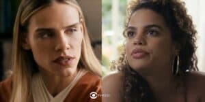 Sara e Bia em cenas de Travessia (Foto: Reprodução / Globo) Sara e Bia em cenas de Travessia (Foto: Reprodução / Globo)