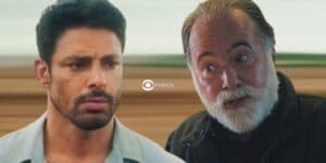 Caio (Cauã Reymond) e Antônio (Tony Ramos) em Terra e Paixão (Foto: Reprodução / Globo / Montagem TV Foco) Caio (Cauã Reymond) e Antônio (Tony Ramos) em Terra e Paixão (Foto: Reprodução / Globo / Montagem TV Foco)