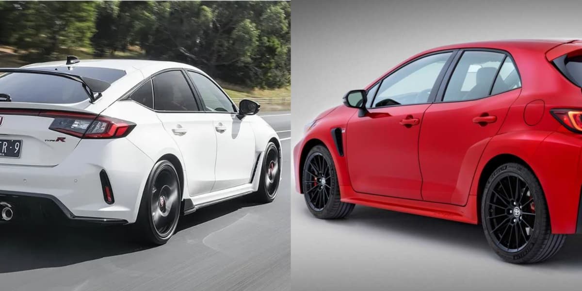 Honda Civic Type R e Toyota GR - Foto: Reprodução/Internet Honda Civic Type R e Toyota GR - Foto: Reprodução/Internet