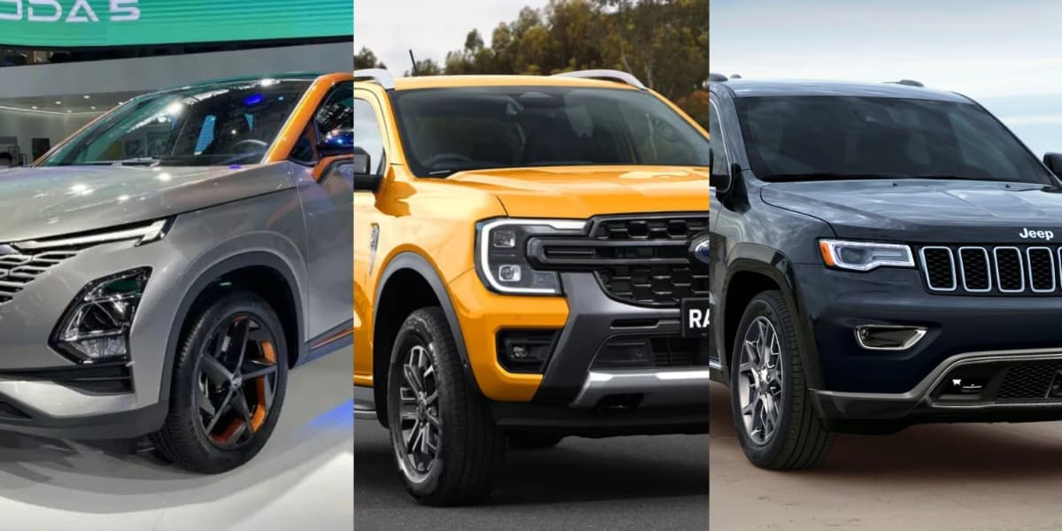 Omoda 5, nova Ford Ranger e Jeep Grand Cherokee - Foto: Reprodução/internet Omoda 5, nova Ford Ranger e Jeep Grand Cherokee - Foto: Reprodução/internet