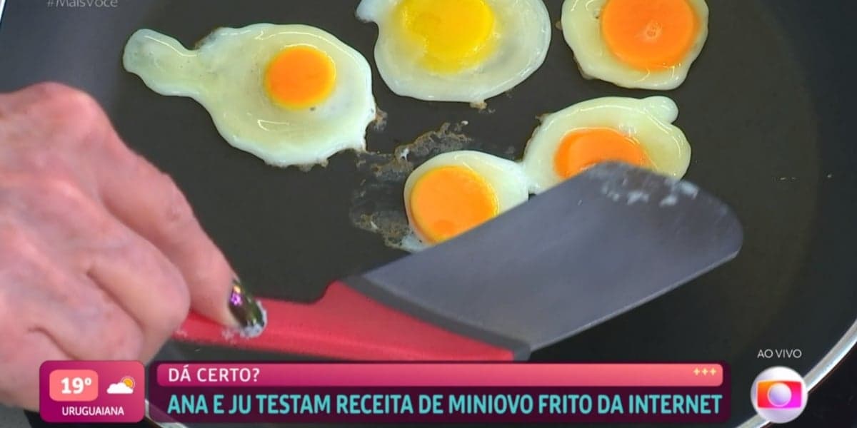 "Mais Você" mostrou como faz mini ovo (Foto: Reprodução/TV Globo) "Mais Você" mostrou como faz mini ovo (Foto: Reprodução/TV Globo)