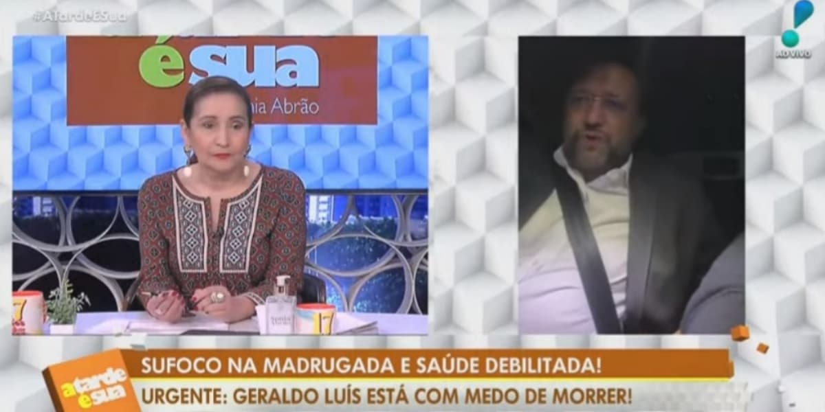Notícia sobre Geraldo Luís no "A Tarde é Sua", com Sonia Abrão (Foto: Reprodução/RedeTV!) Notícia sobre Geraldo Luís no "A Tarde é Sua", com Sonia Abrão (Foto: Reprodução/RedeTV!)