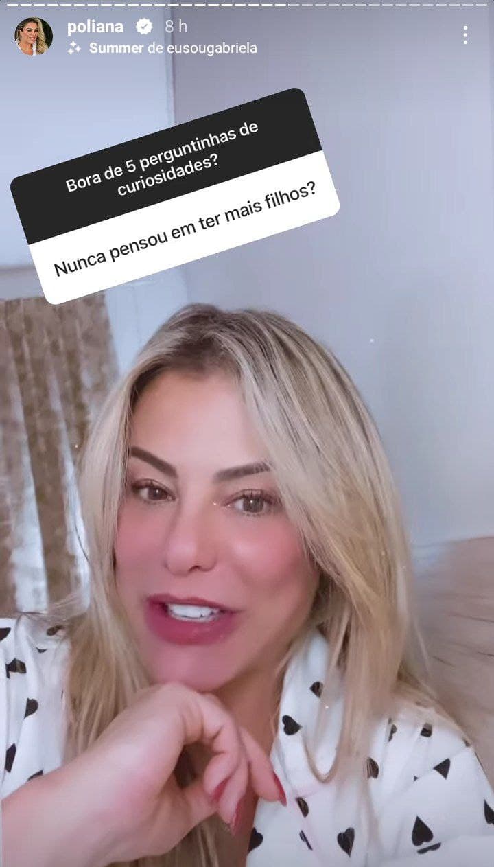 Poliana Rocha falou sobre ter mais um filho com Leonardo (Foto: Reprodução/ Instagram) Poliana Rocha falou sobre ter mais um filho com Leonardo (Foto: Reprodução/ Instagram)