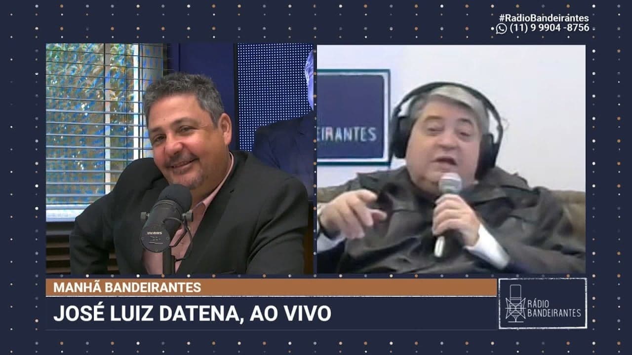 Agostinho Teixeira com Datena - Foto Band Agostinho Teixeira com Datena - Foto Band