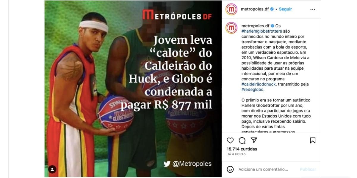 Globo comete o imperdoável em concurso (Foto: Reprodução / Instagram) Globo comete o imperdoável em concurso (Foto: Reprodução / Instagram)
