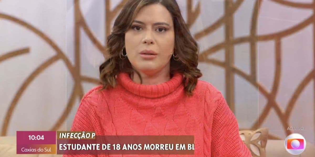 Michelle Loreto no Encontro (Foto: Reprodução / Globo) Michelle Loreto no Encontro (Foto: Reprodução / Globo)