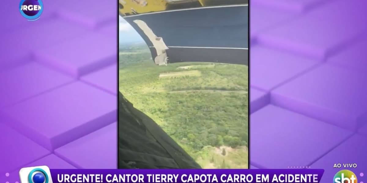 Semana passada, avião com Tierry abriu a porta e causou pânico (Foto: Reprodução/SBT) Semana passada, avião com Tierry abriu a porta e causou pânico (Foto: Reprodução/SBT)