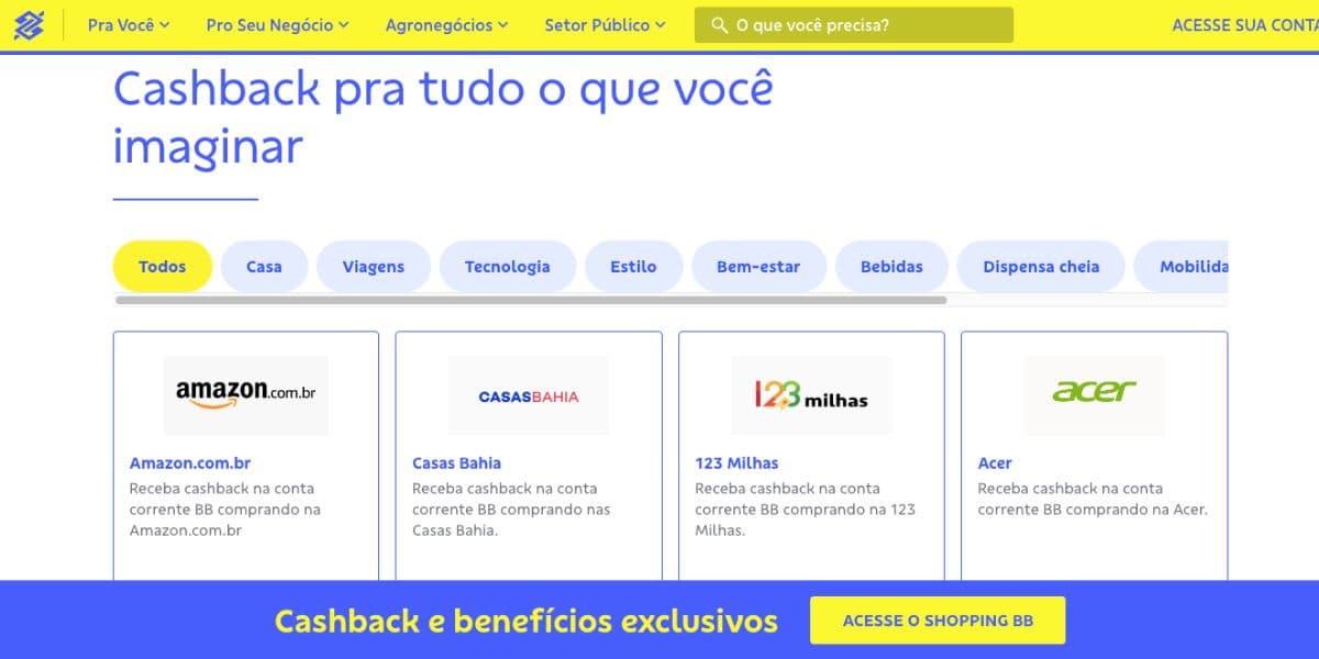 Marcas e benefício do shopping bb (Foto: Reprodução / Site do Banco do Brasil) Marcas e benefício do shopping bb (Foto: Reprodução / Site do Banco do Brasil)