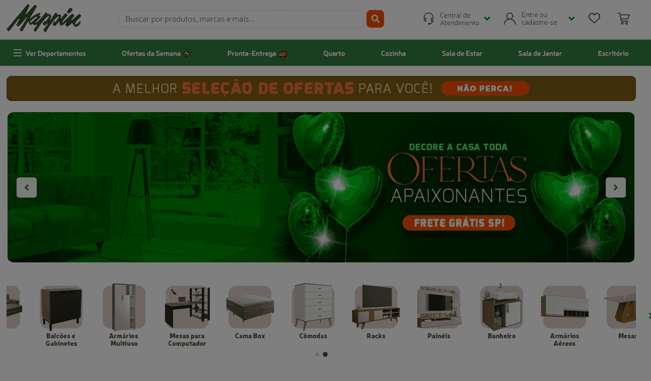 Site do Mappin (Foto Reprodução/Internet) Site do Mappin (Foto Reprodução/Internet)
