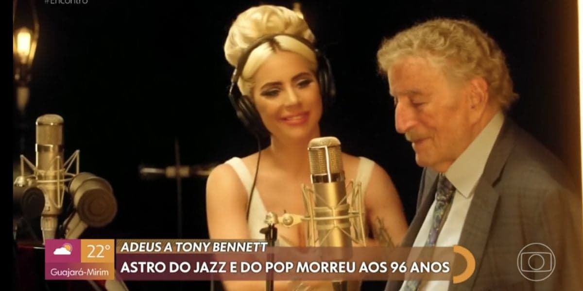 Tony Bennett (Foto: Reprodução / Encontro da Globo) Tony Bennett (Foto: Reprodução / Encontro da Globo)