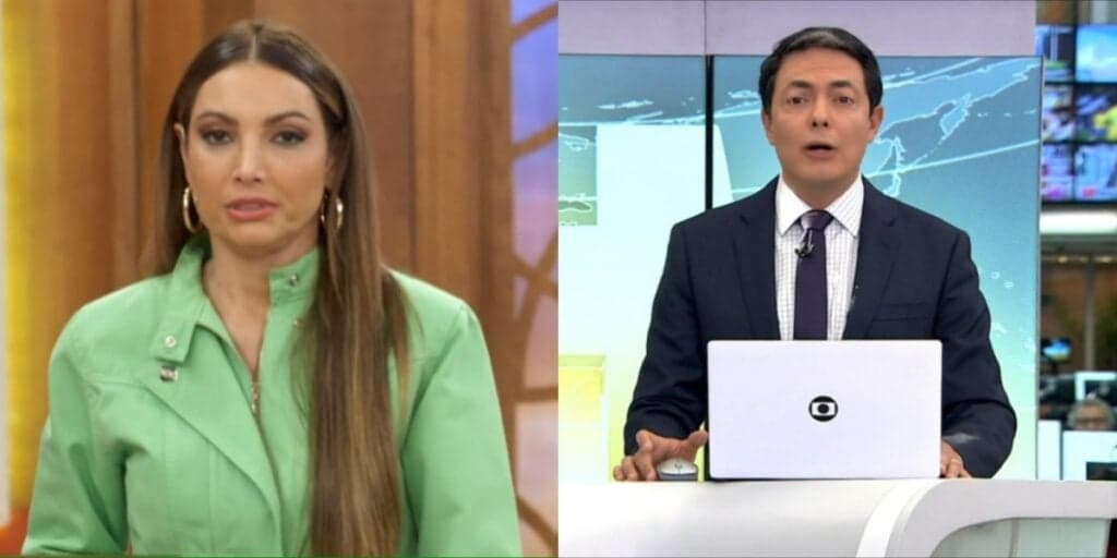 Patrícia Poeta é interrompida ao vivo no Encontro e Alan Severiano entra com plantão: "Prenderam hoje"