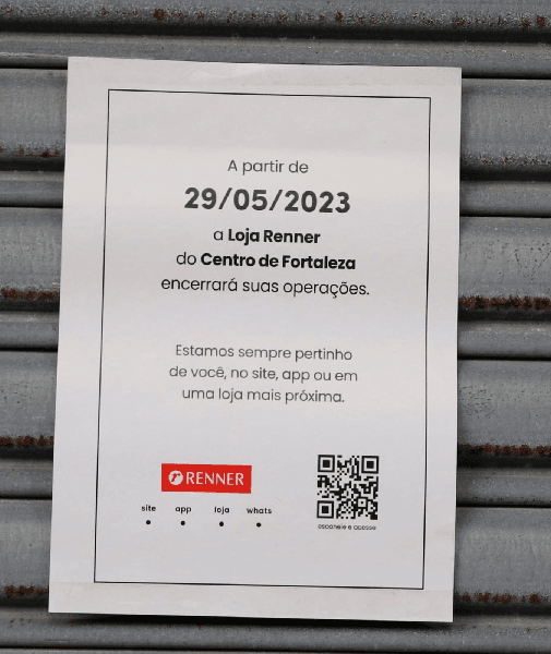 Comunicado da Renner (Foto: Reprodução/ Internet) Comunicado da Renner (Foto: Reprodução/ Internet)