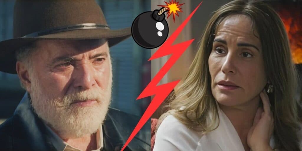 Terra e Paixão - Antônio mata personagem da própria família e acaba de levar facada nas costas de Irene
