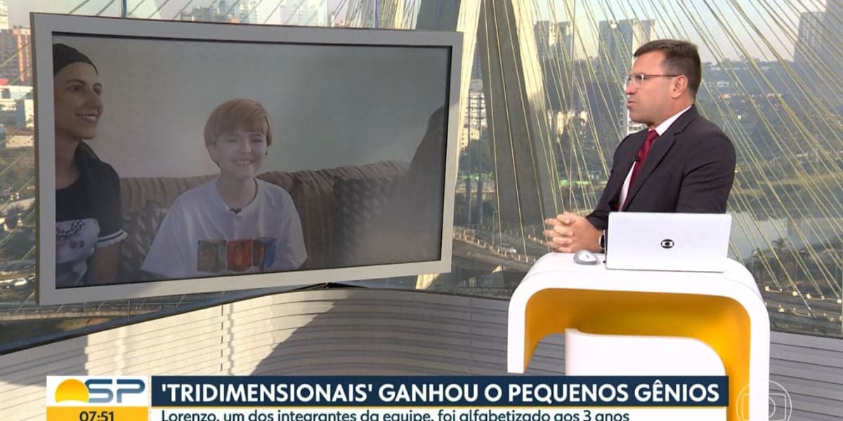 Lorenzo em sua participação no Bom Dia SP (Reprodução: Globo) Lorenzo em sua participação no Bom Dia SP (Reprodução: Globo)