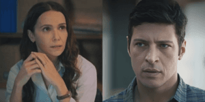 Terra e Paixão: Lucinda desmascara revelação de Marino (Reprodução/Montagem TV Foco) Terra e Paixão: Lucinda desmascara revelação de Marino (Reprodução/Montagem TV Foco)