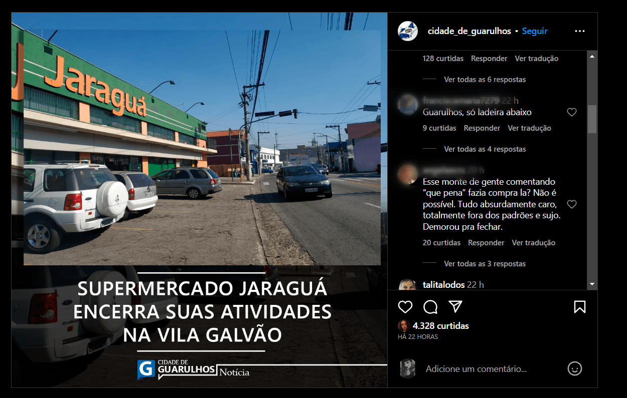 Clientes se manifestam por meio de comentários através das redes sociais (Foto Reprodução/Instagram) Clientes se manifestam por meio de comentários através das redes sociais (Foto Reprodução/Instagram)