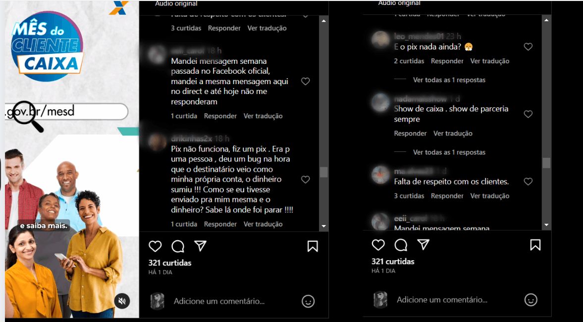 Caixa Econômica Federal recebeu uma enxurrada de reclamações sobre o Pix (Foto Reprodução/Instagram) Caixa Econômica Federal recebeu uma enxurrada de reclamações sobre o Pix (Foto Reprodução/Instagram)