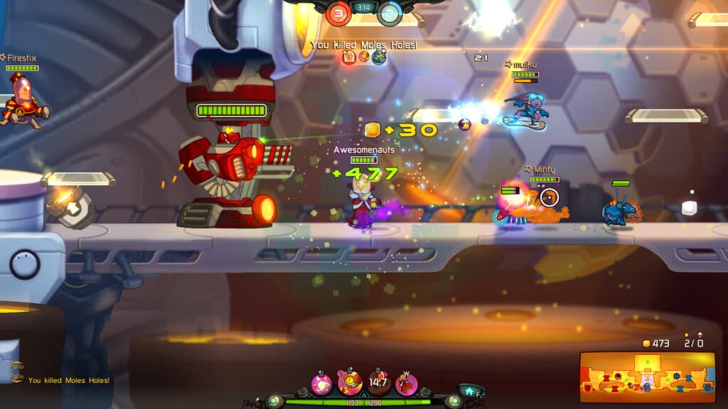 Jogo Awesomenauts, da empresa Ronimo Games (Foto: Reprodução, Steam) Jogo Awesomenauts, da empresa Ronimo Games (Foto: Reprodução, Steam)