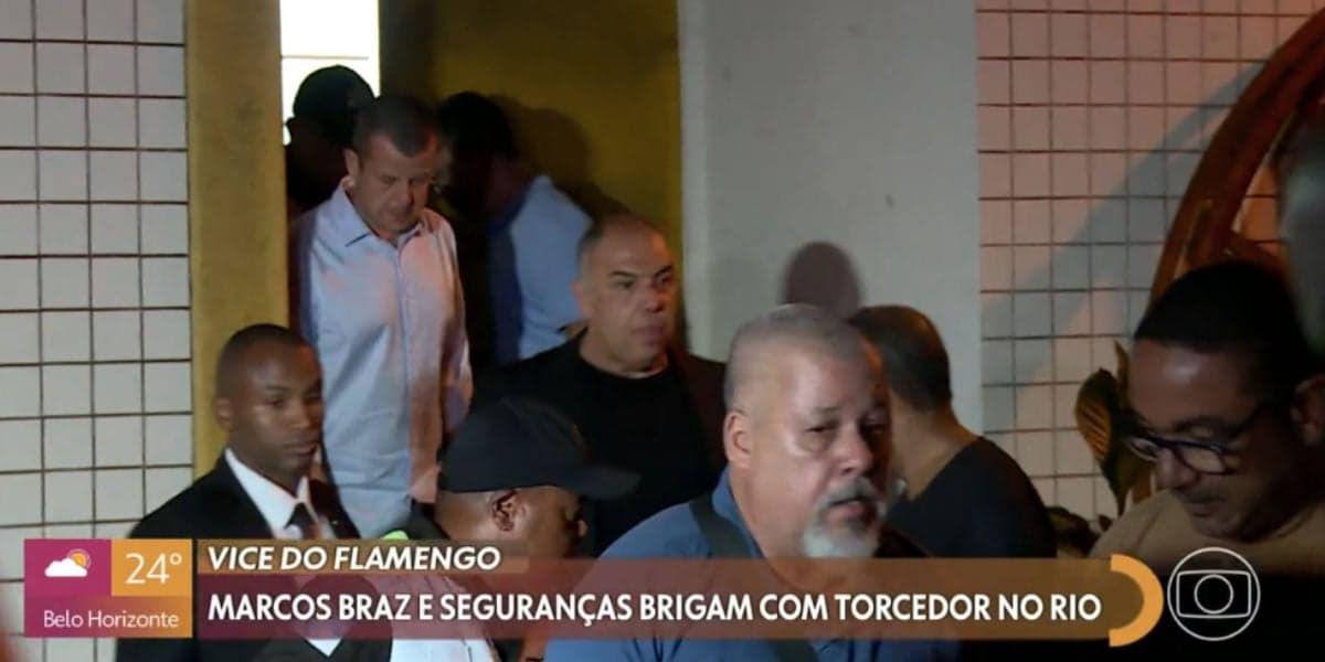 Marcos Braz em delegacia (Foto: Reprodução / Globo)