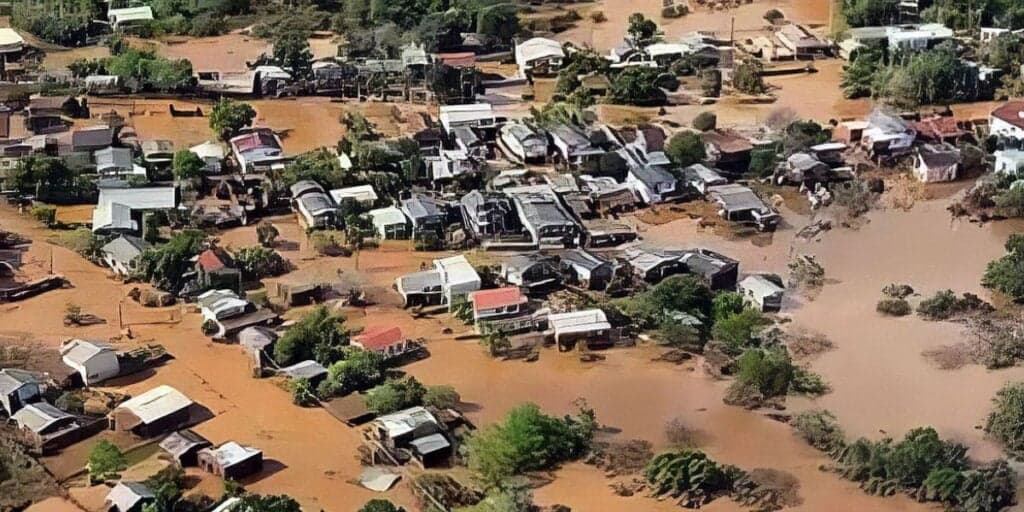 Enchestes e fortes chuvas estão castigando algumas cidades do Rio Grande do Sul (Reprodução: Internet) Enchestes e fortes chuvas estão castigando algumas cidades do Rio Grande do Sul (Reprodução: Internet)