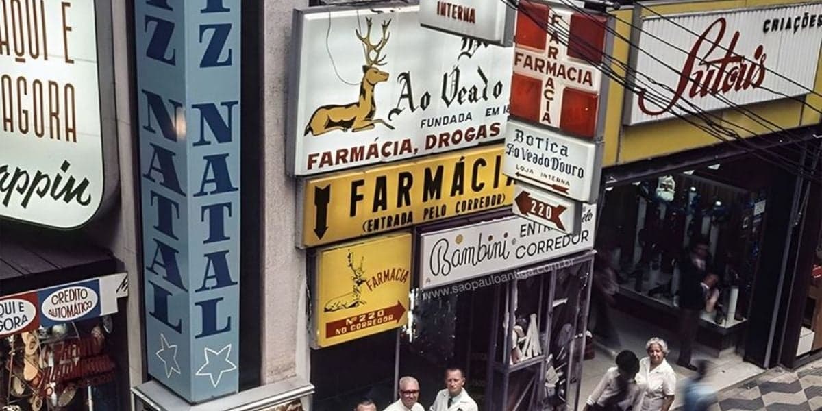 Botica Veado D'Ouro teve mais de 100 anos de história no Brasil (Reprodução: Internet) Botica Veado D'Ouro teve mais de 100 anos de história no Brasil (Reprodução: Internet)