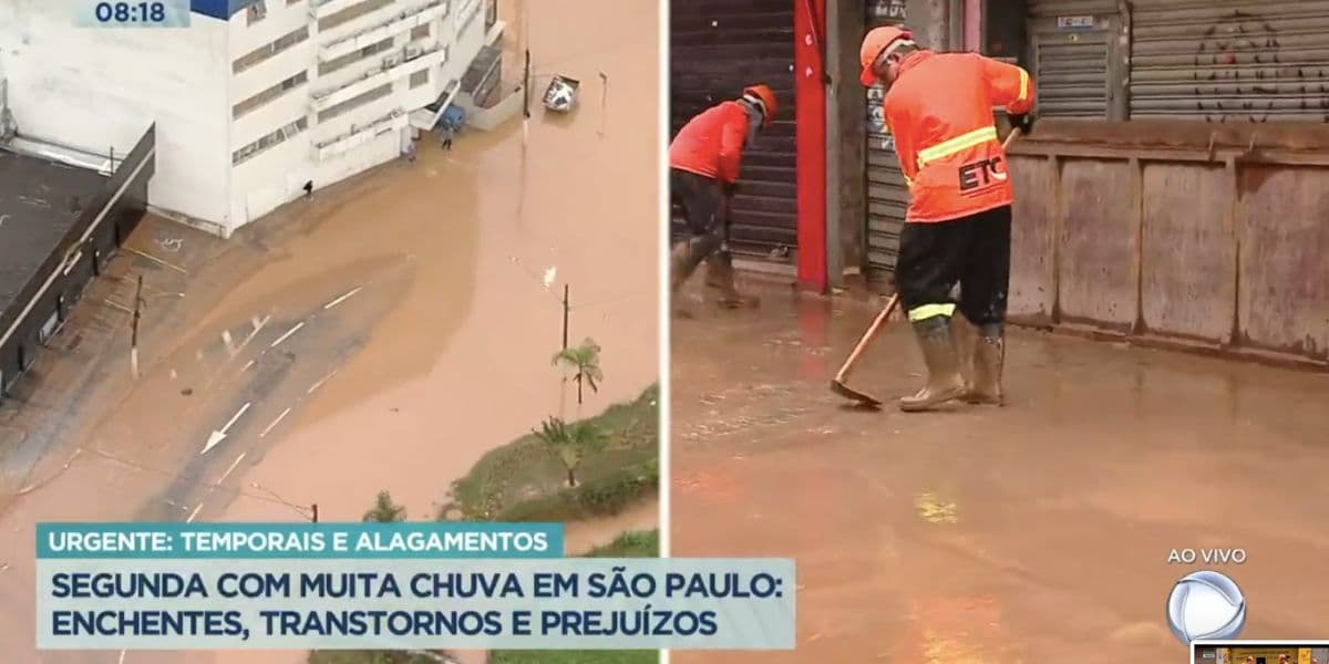 Enchentes em Franco da Rocha (Foto: Reprodução / Balanço Geral da Record) Enchentes em Franco da Rocha (Foto: Reprodução / Balanço Geral da Record)