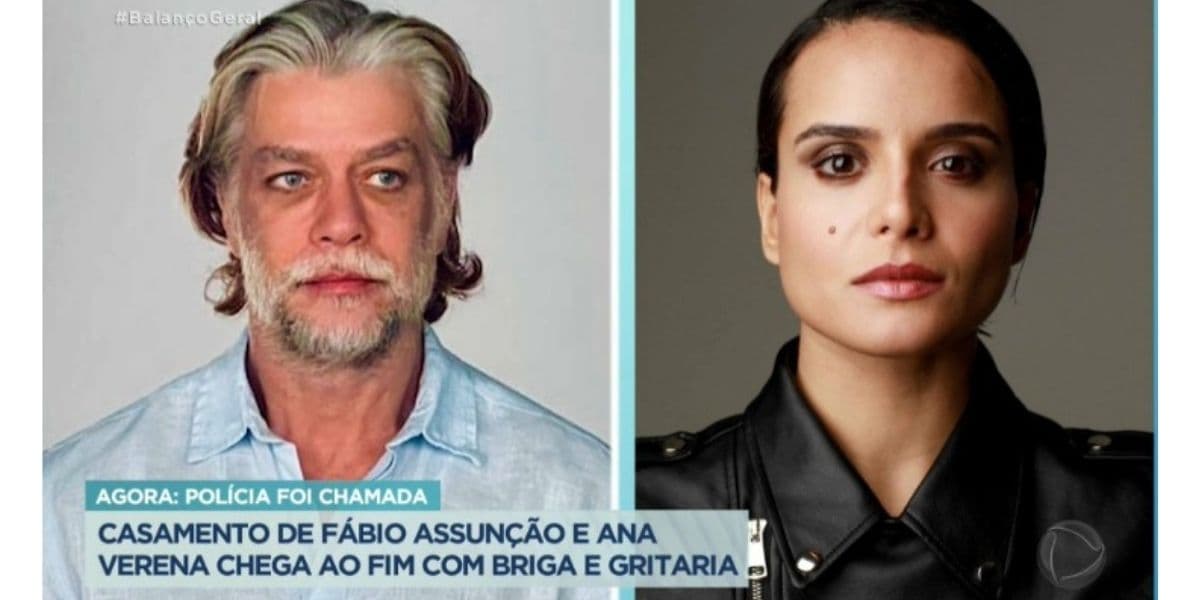 Fábio Assunção e Ana Verena (Foto: Reprodução / Balanço Geral da Record) Fábio Assunção e Ana Verena (Foto: Reprodução / Balanço Geral da Record)