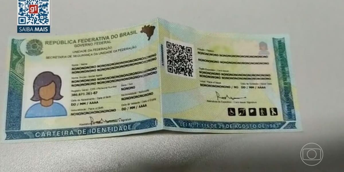 Carteira de Identidade Nacional (CIN) será o novo RG (Foto: Reprodução/TV Globo) Carteira de Identidade Nacional (CIN) será o novo RG (Foto: Reprodução/TV Globo)