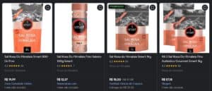 Linhas do Sal do Himalaia, da marca Smart, voltaram a ser vendidos normalmente nos principais sites de e commerce e supermercados (Foto: Google Shopping) Linhas do Sal do Himalaia, da marca Smart, voltaram a ser vendidos normalmente nos principais sites de e commerce e supermercados (Foto: Google Shopping)