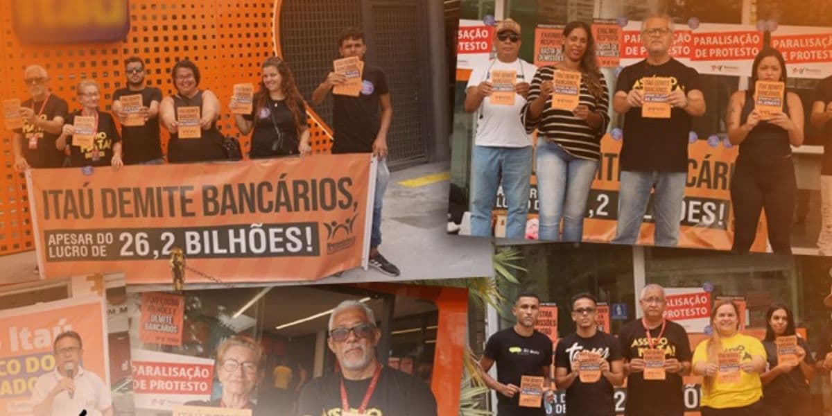 Greve dos funcionários do Itaú na última terça-feira (Reprodução: Internet) Greve dos funcionários do Itaú na última terça-feira (Reprodução: Internet)