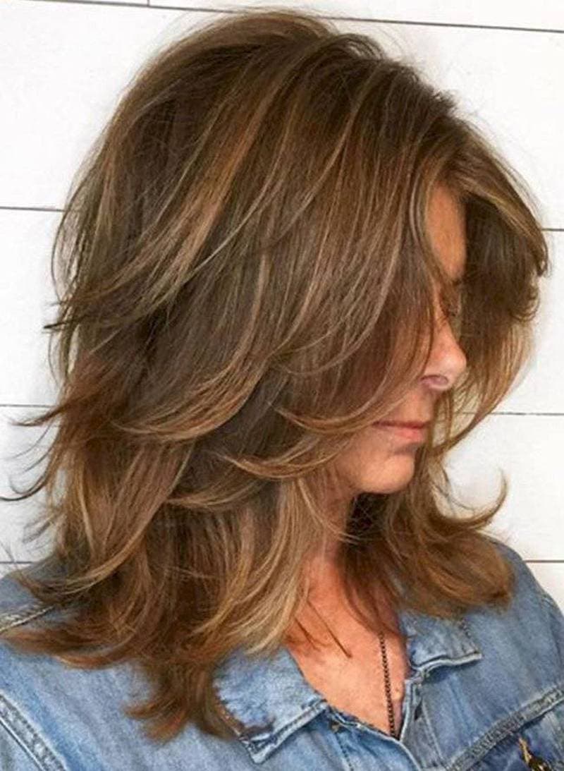 Cortes de cabelo long bob com camadas (Reprodução/Internet)
