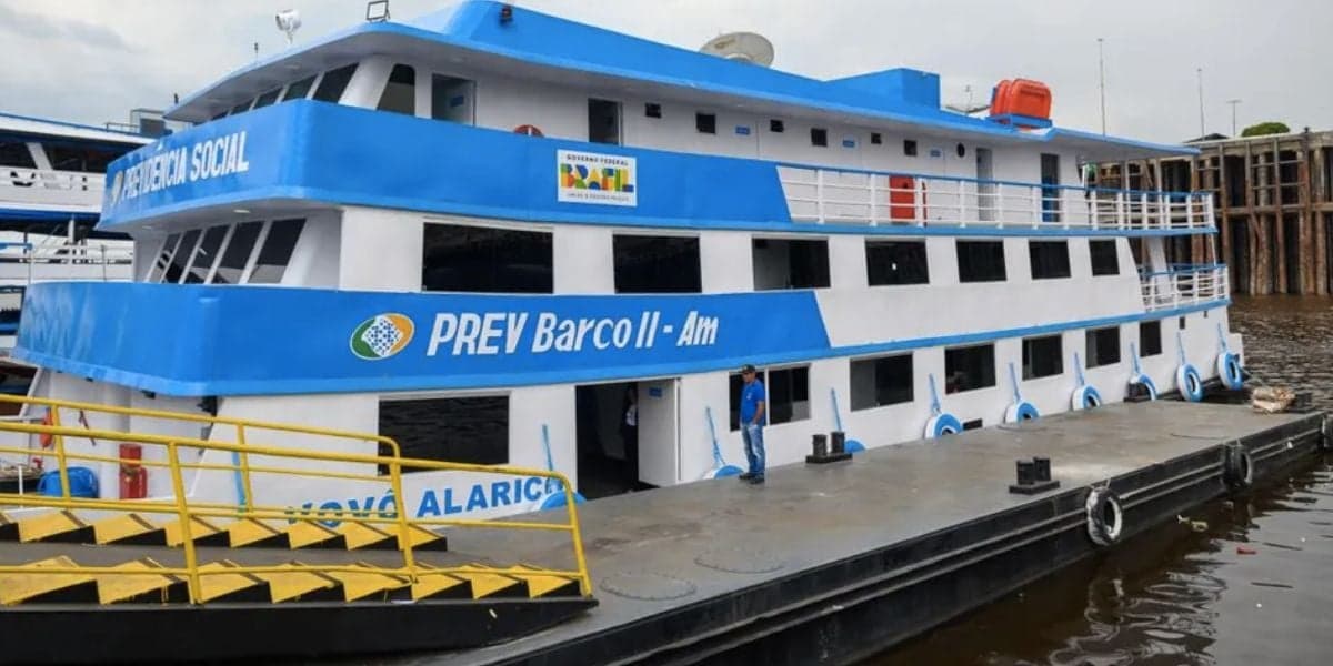 PrevBarco, unidade fluvial do INSS (Foto: Reprodução / Ricardo Machado) PrevBarco, unidade fluvial do INSS (Foto: Reprodução / Ricardo Machado)
