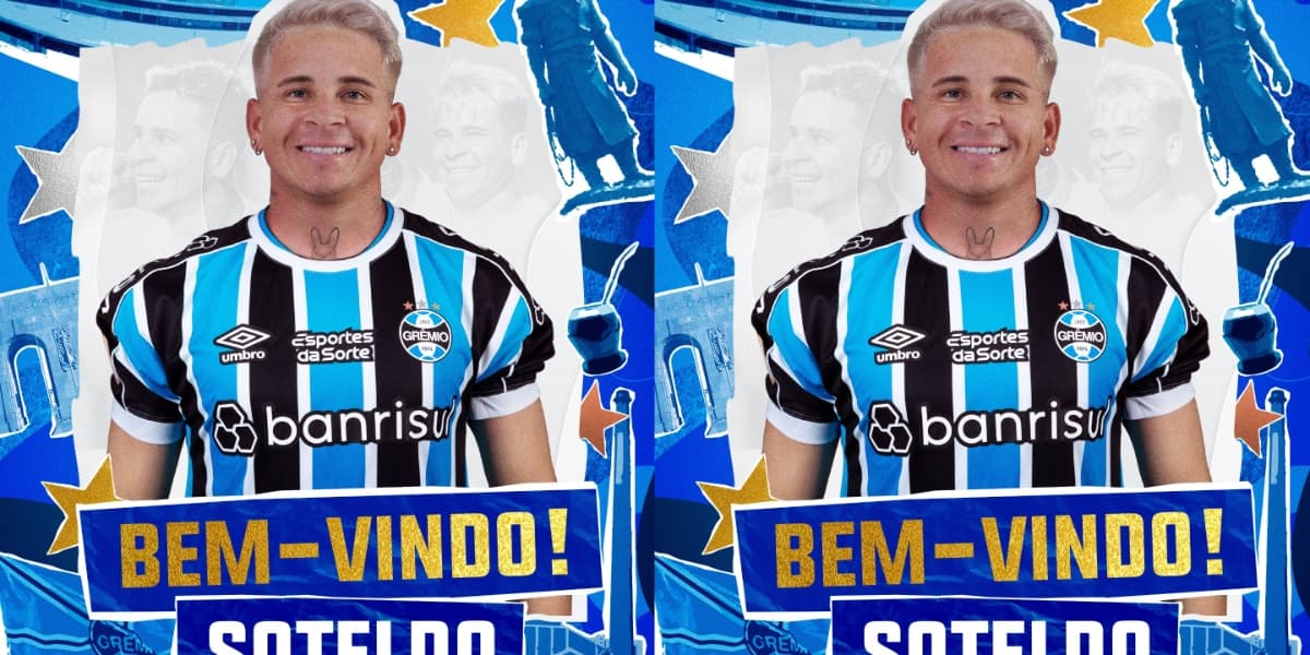 Santos negociou empréstimo de Soltedo com o Grêmio - Foto: Twitter Santos negociou empréstimo de Soltedo com o Grêmio - Foto: Twitter