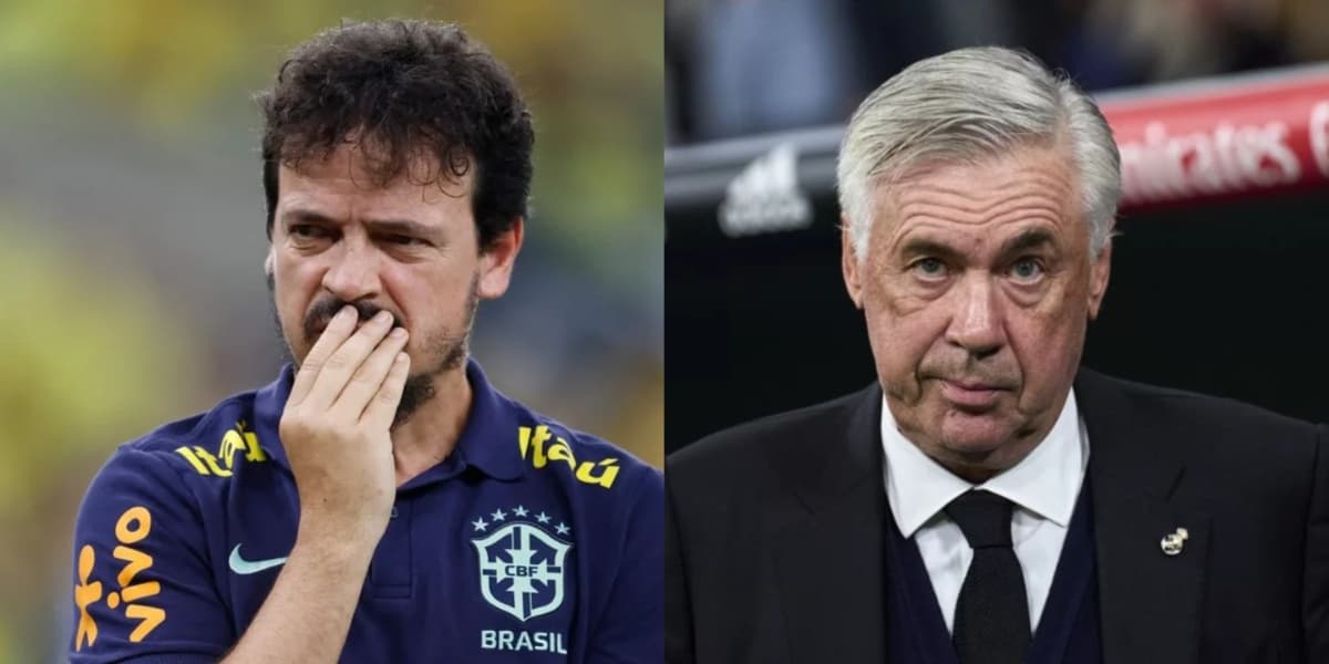 Fernando Diniz e Carlo Ancelotti - (Foto: Reprodução / Internet) Fernando Diniz e Carlo Ancelotti - (Foto: Reprodução / Internet)