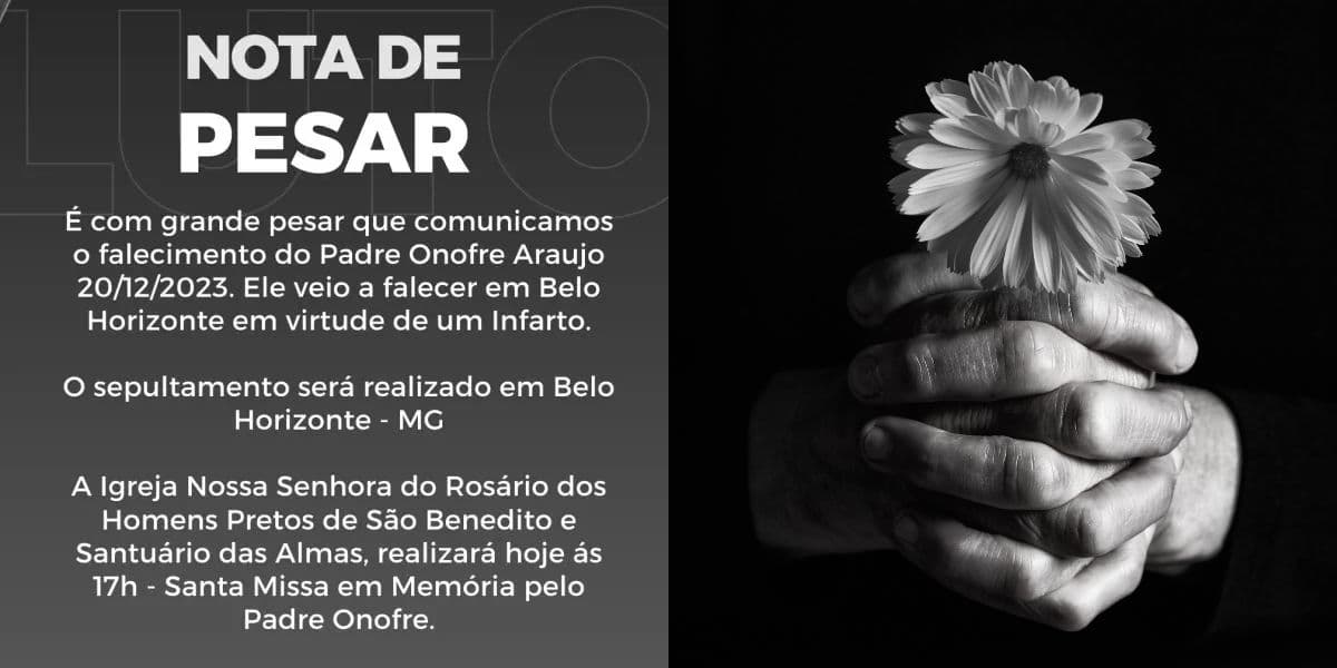 Nota de pesar da Arquidiocese de Curitiba (Reprodução: Instagram) Nota de pesar da Arquidiocese de Curitiba (Reprodução: Instagram)