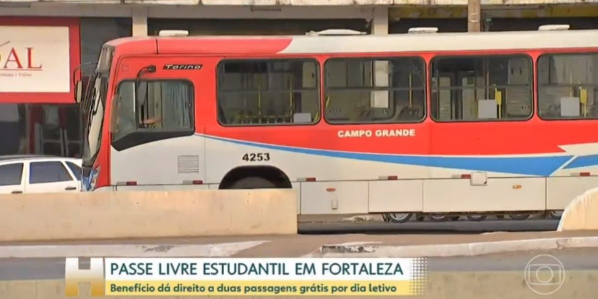 "Jornal Hoje" revelou transporte de graça a estudantes de Fortaleza (Foto: Reprodução/TV Globo) "Jornal Hoje" revelou transporte de graça a estudantes de Fortaleza (Foto: Reprodução/TV Globo)