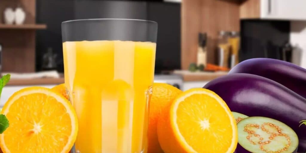 Suco de laranja com berinjela (Foto: Reprodução/ Internet) Suco de laranja com berinjela (Foto: Reprodução/ Internet)