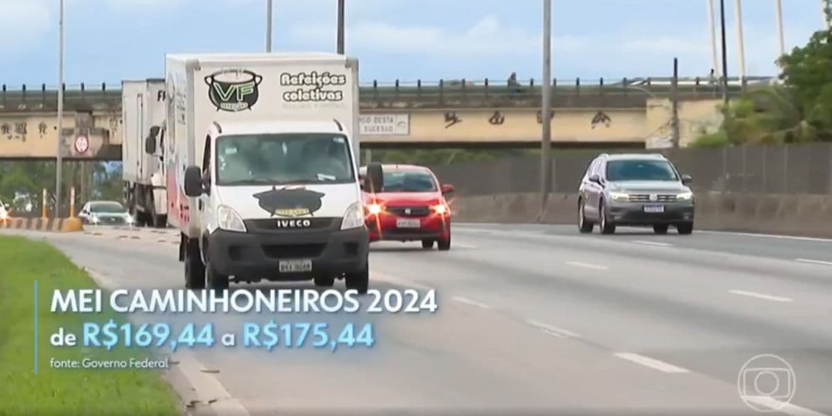 Taxa do MEI caminhoneiros (Foto: Reprodução / Globo) Taxa do MEI caminhoneiros (Foto: Reprodução / Globo)