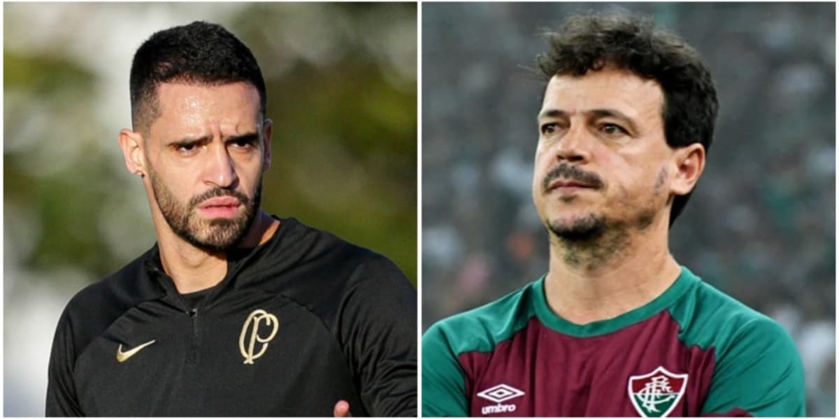 Fernando Diniz e Renato Augusto (Foto - Montagem TV Foco). Fernando Diniz e Renato Augusto (Foto - Montagem TV Foco).