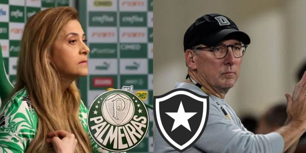 Fúria: Leila Pereira parte pra cima de joia do Botafogo ao Palmeiras e John Textor inicia guerra publicamente