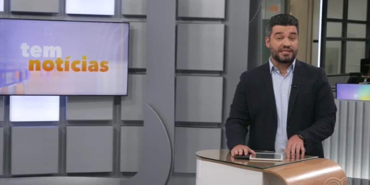 Thiago Ariosi comanda o Tem Notícias, na Globo Sorocaba (Reprodução: Globo) Thiago Ariosi comanda o Tem Notícias, na Globo Sorocaba (Reprodução: Globo)