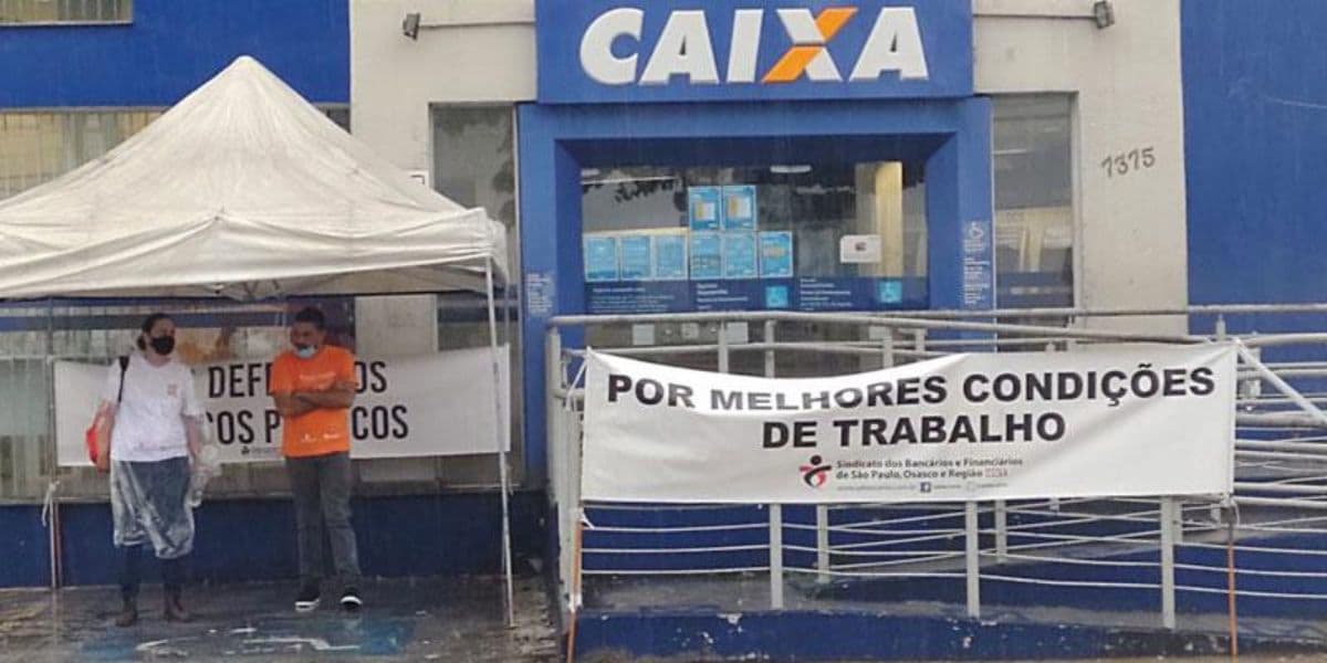 Algumas unidades da Caixa foram fechadas por falta de condições de trabalho (Reprodução/Foto: Sindicato) Algumas unidades da Caixa foram fechadas por falta de condições de trabalho (Reprodução/Foto: Sindicato)