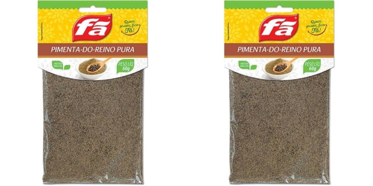 A Pimenta-do-reino preta moída da marca fã teve o lote retirado (Reprodução: Internet) A Pimenta-do-reino preta moída da marca fã teve o lote retirado (Reprodução: Internet)