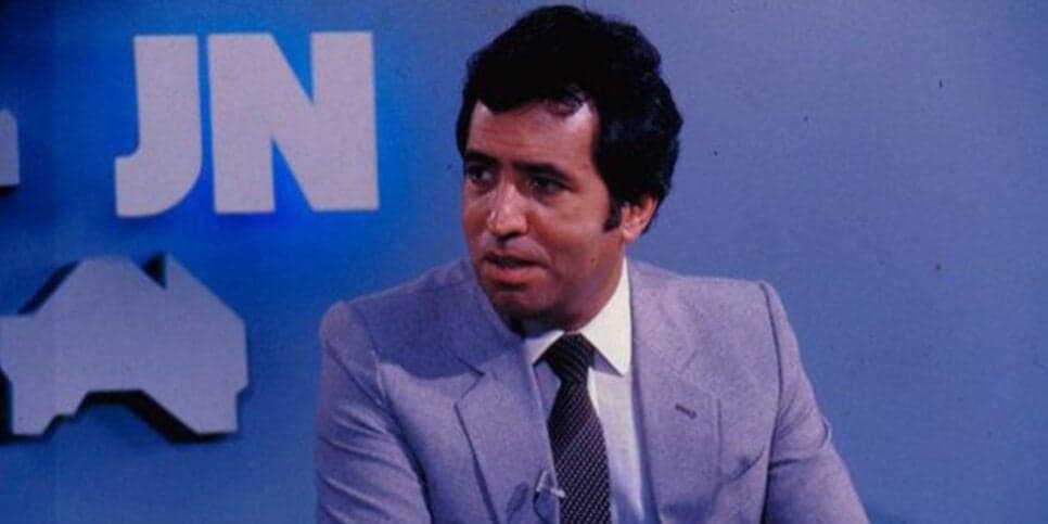 Berto Filho na bancada do Jornal Nacional (Foto: Reprodução / Internet)